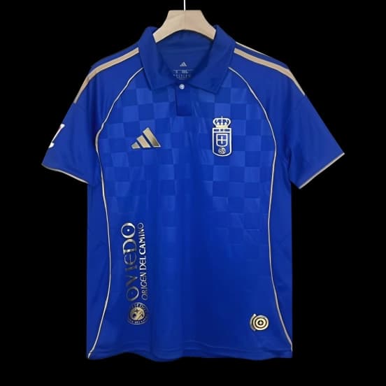 25/26 Real Oviedo Centenary Home Blue Jersey — jersey