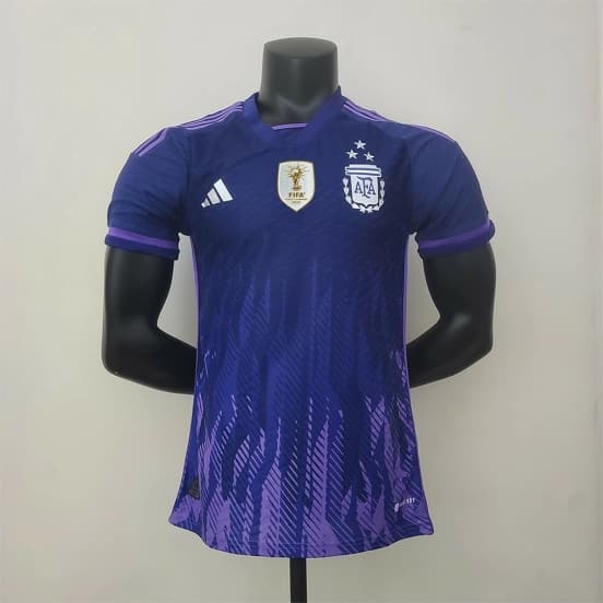 Player Version 3 Stars Argentina Away Jersey — jersey