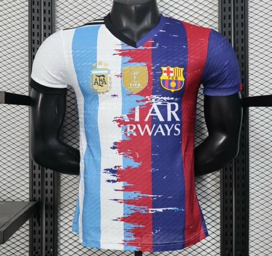 Player Version 25/26 Barcelona x Argentina Combined Messi Jersey — jersey