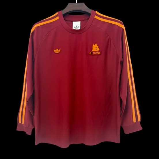 25/26 Roma Adidas Original Red Long Sleeve Jersey — Associazione Sportiva Roma