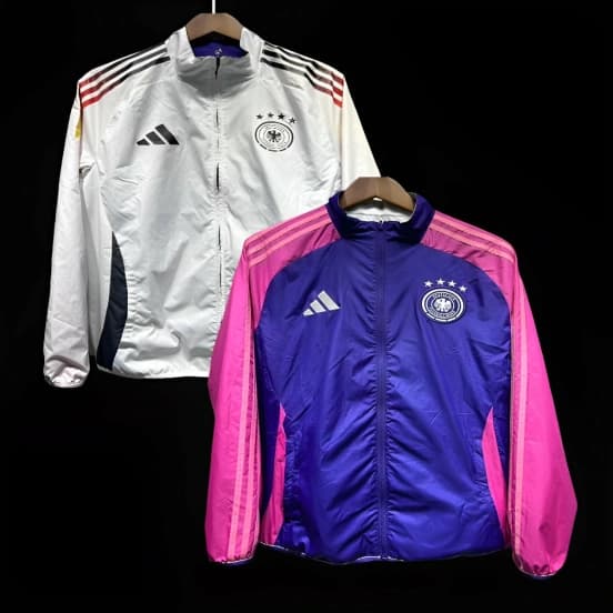 2024 Germany White/Purple Reversible Windbreaker — Selección de fútbol de Alemania