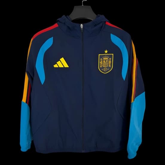 2026 Spain Navy Full Zipper Windbreaker — Selección de fútbol de España