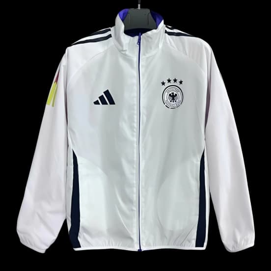 2026 Germany White Full Zipper Windbreaker — Selección de fútbol de Alemania