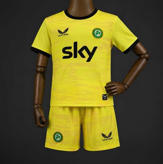 2026 Kids Ireland Yellow Goalkeeper Jersey — Selección de fútbol de Irlanda