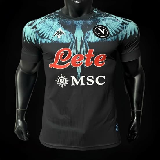 Player Version 20/21 Kappa X Marcelo Burlon Napoli Black Jersey — SSC Napoli