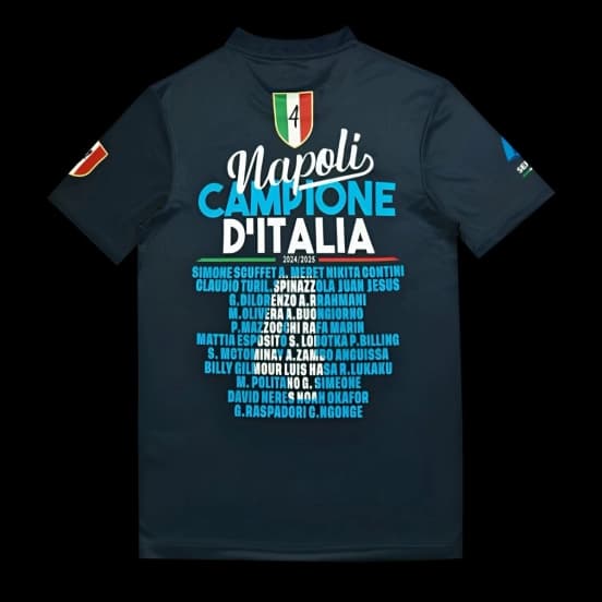 25/26 Napoli EA7 Champion Black T-Shirt — SSC Napoli