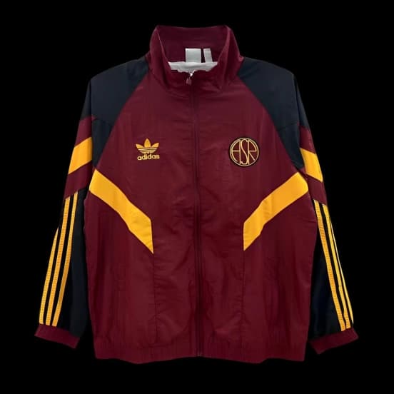 25 26 Roma x Adidas Original Full Zipper Track Top Windbreaker — Associazione Sportiva Roma