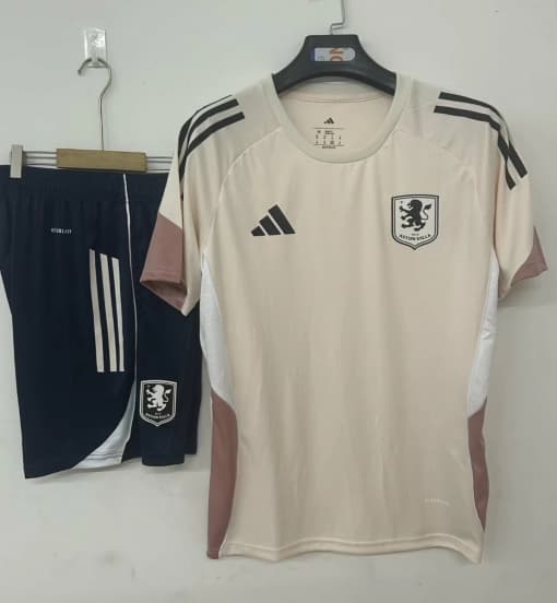 25/26 Aston Villa Pre-Match Jersey khaki+ Shorts — Aston Villa Football Club