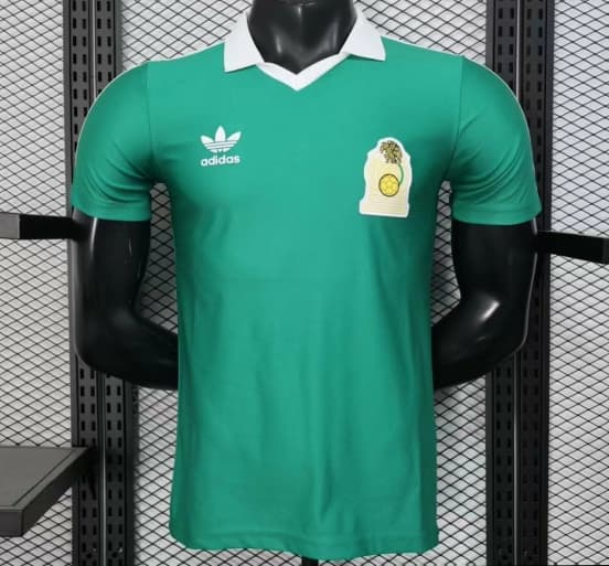 Player Version 2026 Mexico Retro Home Green with White Collar Jersey — jersey