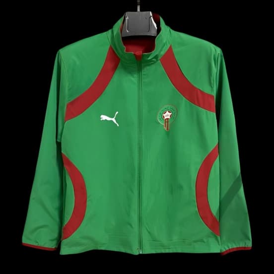 2026 Morocco Green Full Zipper Windbreaker — Selección de fútbol de Marruecos