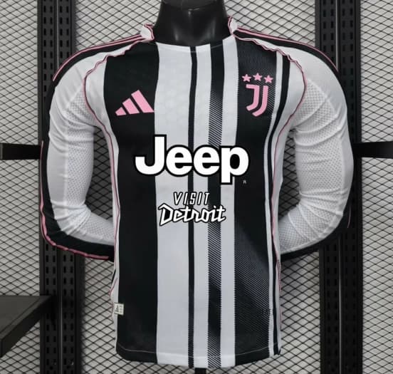 Player Version 25/26 Juventus Home Long Sleeve Jersey — Juventus de Turín