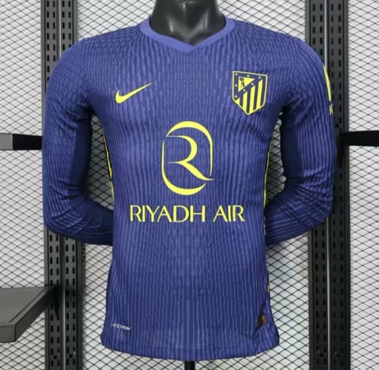 Player Version 25/26 Atletico Madrid Away Blue Long Sleeve Jersey — Club Atlético de Madrid