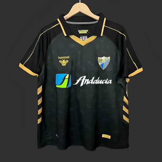 25/26 Malaga Black Remake Vintage Special Jersey — Málaga Club de Fútbol
