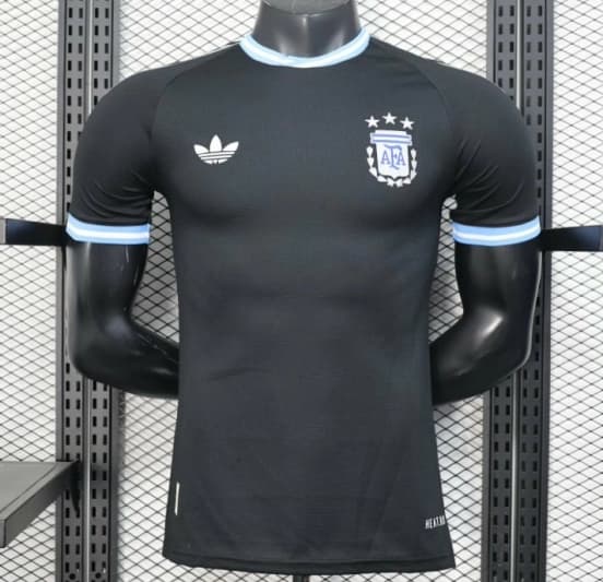 Player Version 2025 Argentina Black with Sky Blue Trim Jersey — Selección de fútbol de Argentina