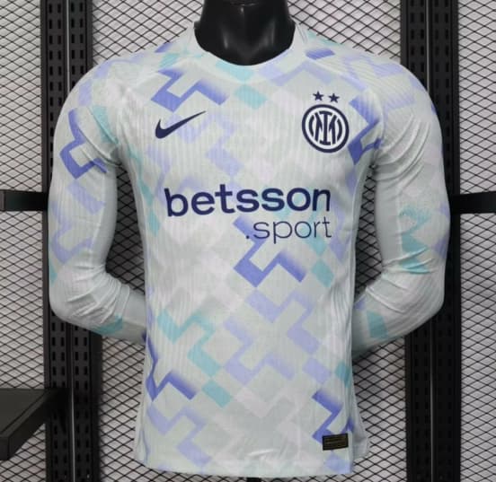 Player Version 25/26 Inter Milan Away WHITE Long Sleeve Jersey — Inter de Milán