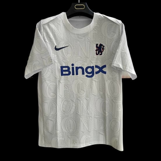25/26 Chelsea Pre-match Jersey LONDON Typography Pattern — Chelsea Football Club