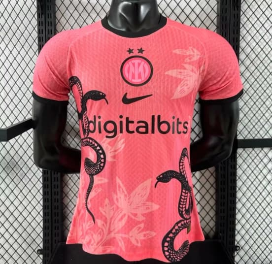 Player Version 25/26 Inter Milan Pink with Snake and Floral Pattern Jersey — Inter de Milán