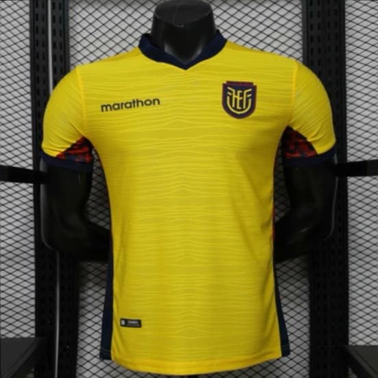 Player Version 2026 Ecuador Yellow with Tonal Wave Home Jersey — Selección de fútbol de Ecuador