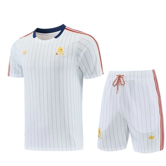 26/27 AS Roma White Short Sleeve+Soccer Shorts — Associazione Sportiva Roma
