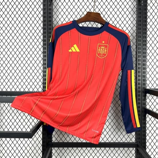 2026 Mens Spain World Cup Home Long Sleeve Jersey España — Selección de fútbol de España