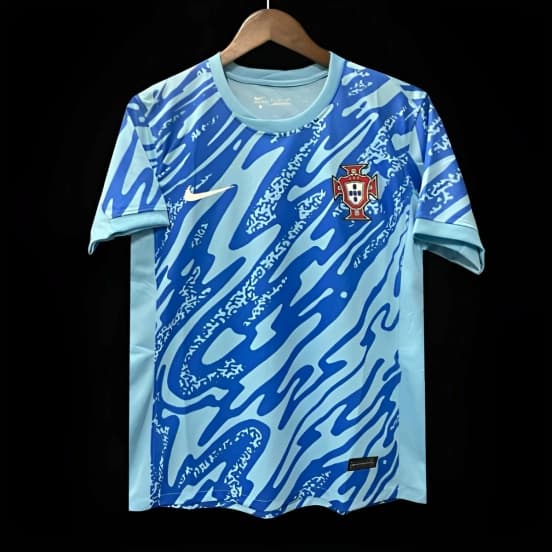 2024 Portugal Blue Pre-Match Jersey — jersey